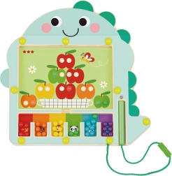 Magnetisches Spiel zur Farbsortierung mit Dinosaurier