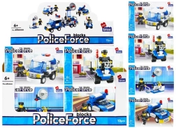 Bauset Polizeifahrzeug mit Figur – 4 Varianten