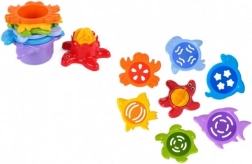 Stapelbecher für Wasser und Sand – Meeres­tiere, 7 Teile