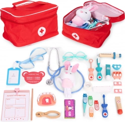 Holz-Arztkoffer mit Tasche für Kinder, 28-tlg., ECOTOYS