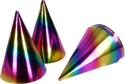 Partyhütchen Regenbogen – 6 Stk.