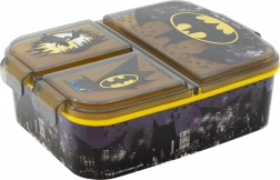 Kinder-Brotbox Batman schwarz-gelb mit 3 Fächern