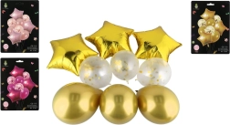 Set aus aufblasbaren Partyballons, 9 Stück, 3 Farben