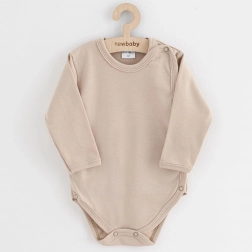 Baby-Body mit durchgehendem Druckknopfverschluss NEW BABY Classic II in Hellbeige
