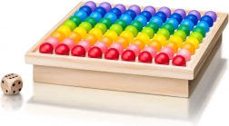 POPULAR Holz-Kugelspiel – farbiges Sudoku und Gesellschaftsspiele