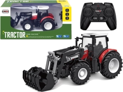 Roter ferngesteuerter Traktor 2,4 GHz mit beweglicher Schaufel 1:24