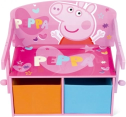 Peppa Pig Kinderbank 3-in-1 (Bank, Schreibtisch und Spielzeugbox)
