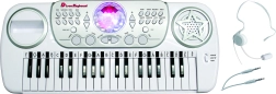 Keyboard mit Discokugel und Mikrofon
