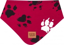 Baby-Halstuch aus Baumwolle NEW BABY Paw dunkelrosa S