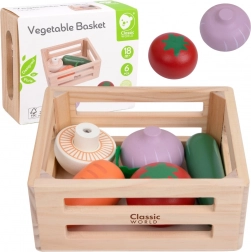 Klassische Welt Holzkorb mit Gemüse