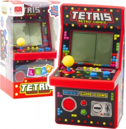 Mini-Spielautomat Tetris Retro 49 Spiele 1676 Level Rot