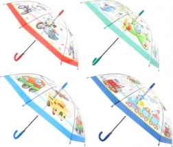 Automatik-Schirm Transparent mit Verkehrsmotiv