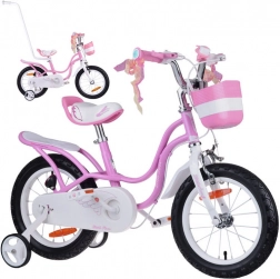 Kinderfahrrad 14" Little Swan mit Korb und Stützrädern ROYALBABY – Little