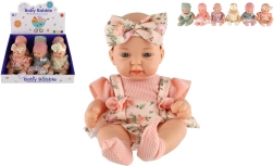 Babypuppe mit festem Kunststoffkörper 26 cm – Mix aus Outfits, Set mit 6 Stück