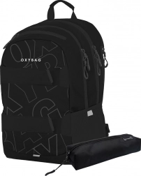 OXYBAG Schüler-Rucksack + Etui OXY Sport Font White
