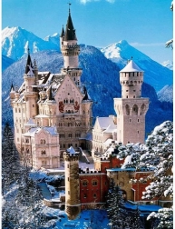 Diamantmalerei Schloss Neuschwanstein Winterpanorama 30x40 cm