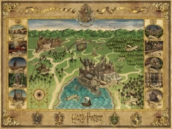 Puzzle HARRY POTTER Karte von Hogwarts 1500 Teile Ravensburger