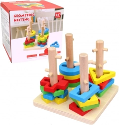 Geometrische Holzpuzzle Formen