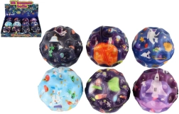 Leichter Schaumstoff-Hüpfball mit Weltraummotiv 7 cm