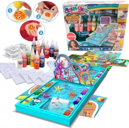 Aqua Gelz – großes Kreativset Laguna, 12 farbige Gele und Formen