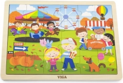 VIGA Holzpuzzle Herbst – 24 Teile