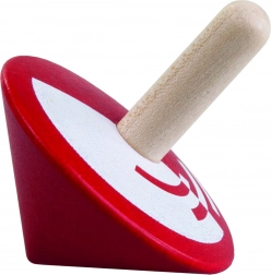 Roter Holz-Kreisel