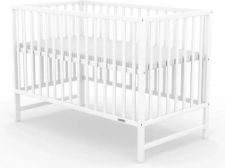 Kinderbett New Baby Basic mit absenkbarer Seitenwand – weiß