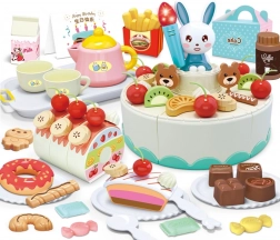 Woopie Konditorei – Geburtstagskuchen zum Schneiden und Teeset, 85 Teile