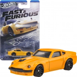 Hot Wheels Fast & Furious Datsun 240Z gelbes Modell 1:64, 6,5 cm