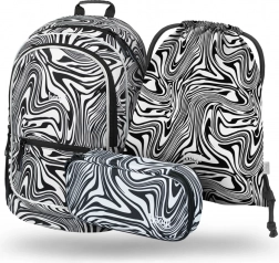 Baagl-Set Rucksack, Federmäppchen und Beutel Core Mixture