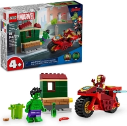 LEGO MARVEL Iron Man auf dem Motorrad und Hulk 4+