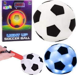 Leuchtender weicher Fußball für Kinder mit Pumpe, schwarz‑weiß
