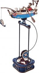Mechanisches 3D-Puzzle Fischerboot mit Pendelantrieb