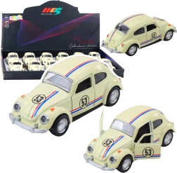 Klassischer Metall-Käfer 1:32 mit Aufziehmotor, öffnenden Türen, beige