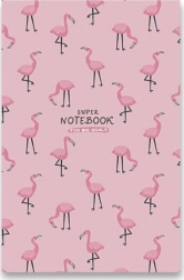 Notizbuch A6 Hund und Flamingo