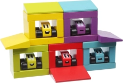 Fröhliche Rennen CUBIKA – Holz-Baukasten mit 30 Teilen