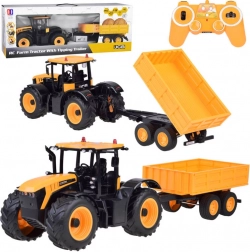 JCB Traktor mit ferngesteuertem Kippanhänger Double E 1:16 RC0670