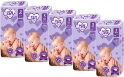 Einweg-Babywindeln New Love Premium Comfort 3 Midi 4–9 kg, Megapack 5×48 Stk.