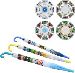 Kinder-Regenschirm mit Auto-Motiven