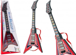Elektrische Kinder-Gitarre mit Effekten und Melodien – Rot