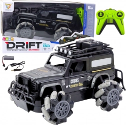 RC Offroad-Driftauto 1:12, schwarz, 360°-Drehungen und LED