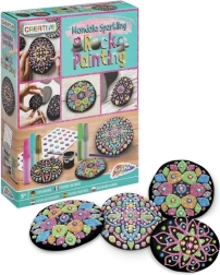 Steinmalerei GRAFIX – Mandala-Glitzerdekor