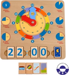 Lucy & Leo Wir lernen die Uhr – hölzerne Lernspieltafel