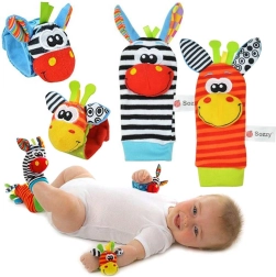 Rassel-Set für Babys – Socken und Handgelenkbänder, 4 Stück
