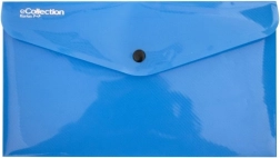 Briefumschlag mit Druckknopf blau