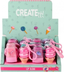 Lipgloss Candy Explosion Eiscreme und Eis am Stiel als Schlüsselanhänger