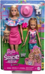 Barbie und Stacie – Puppenset mit Welpen und Sommer-Accessoires