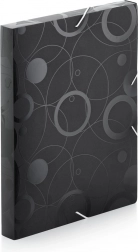 Box mit Gummiband A4 schwarz und weiß