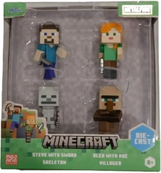 Minecraft Metallfiguren 6 cm, Set mit 4 Stück