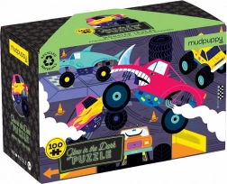 Puzzle Leuchtende Monstertrucks von Mudpuppy - 100 Teile